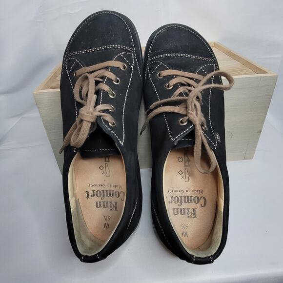 Finn Comfort- Women's Ikebukuro Black Oxford Sneakers- size 6.5m/8.5 womens - Picture 5 of 8